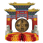 Asiatisk Gongong Borddekoration