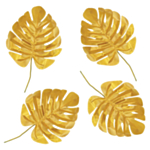 Kunstige Palmeblade Guld