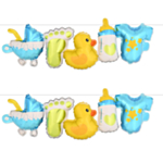 Babyshower Folieballonguirlande Blå