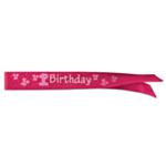 Skråbånd 1 Års Fødselsdag Pink