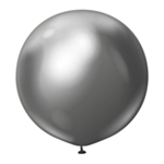 Premium Kæmpe Latexballoner Chrome Space Grey