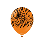 Premium Latexballoner Safari Tiger Orange/Sort