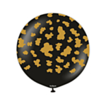 Premium Stor Latexballon Safari Sort/Guld