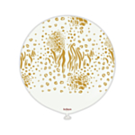 Premium Stor Latexballon Mutant Hvid/Guld