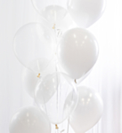 Ballonbuket Hvid