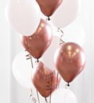 Ballonbuket Rosaguld