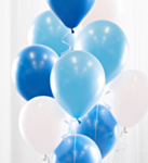 Ballonbuket Lyseblå