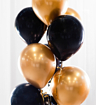 Ballonbuket Sort/Guld