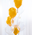 Ballonbuket Klar/Guld