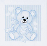 Bamse Servietter Lyseblå