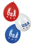 USA Balloner Rød/Blå/Hvid