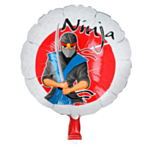 Ninja Party Rund Folieballon