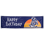 Astronaut Skater Happy Birthday Banner