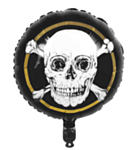 Dødningehoved Folieballon Guld/Sort