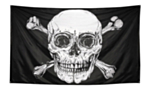 Pirat Dødningehoved Banner Stor