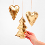 Julepynt Læderpapir DIY Guld