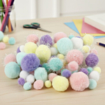 DIY Glitter Pom Pommer Multifarvet