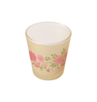 Blomstret Glaslysestage Rosa