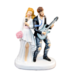 Rockende Brudepar Kagefigur