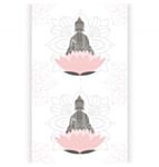 Buddha Bordløber Hvid/Rosa