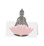 Lotus Buddha Bordkort Grå