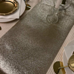 Glitter Premium Bordløber Platin