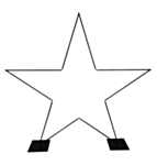 Dekorationsstjerne Metal Sort