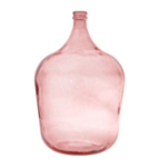 Stor Flaskeformet Glasvase Rosa