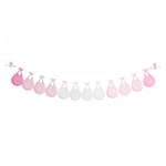 Stork Babyshower Guirlande Lyserød
