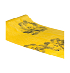 Floral Velour Bordløber Sennepsgul