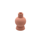 Rund Keramik Lysestage Terracotta
