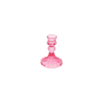 Antik Glas Lysestage Pink
