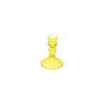 Antik Glas Lysestage Gul