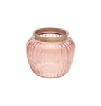 Rund Riflet Lysestage Rosa