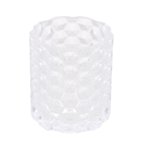 Facetteret Glas Lysestage Transparent