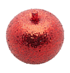 Glitter Æble Julepynt Rød