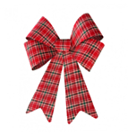 Stor Tartan Sløjfe Rød