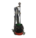 Skelet Med Gryde Halloweenfigur