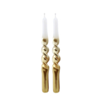 Metalliske Spiral Lys Hvid/Guld