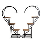 Vintage Hjerteformet Displaystand Sort