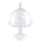 Glas Kagestand Med Klokke