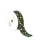Velour Stjerne Bånd Grøn/Guld