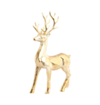 Geometrisk Rensdyr Figur Guld