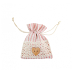 Blonde Babyshower Stofpose Lyserød