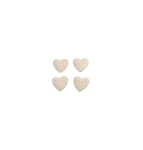 Stof Konfettihjerter Beige
