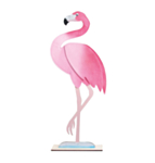 Filt Flamingo Dekoration Lyserød
