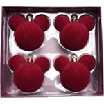 Mickey Mouse® Velour Julekugler