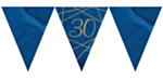 30 Års Navy & Gold Flagbanner
