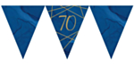 70 Års Navy & Gold Flagbanner