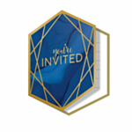 Navy & Gold Invitationer